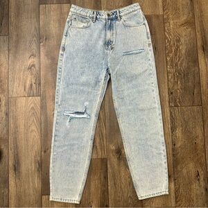 KSUBI Ripped High Rise Tapered Leg Ankle Blue Denim Jeans Women’s Size 28